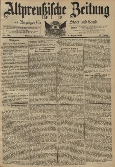 Altpreussische Zeitung, Nr. 180 Sonnabend 3 August 1895, 47. Jahrgang