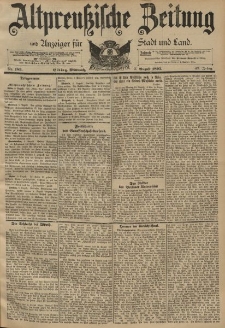 Altpreussische Zeitung, Nr. 183 Mittwoch 7 August 1895, 47. Jahrgang