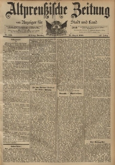 Altpreussische Zeitung, Nr. 193 Sonntag 18 August 1895, 47. Jahrgang