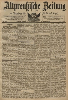 Altpreussische Zeitung, Nr. 195 Mittwoch 21 August 1895, 47. Jahrgang