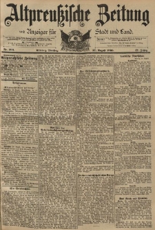 Altpreussische Zeitung, Nr. 200 Dienstag 27 August 1895, 47. Jahrgang