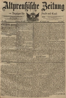 Altpreussische Zeitung, Nr. 201 Mittwoch 28 August 1895, 47. Jahrgang