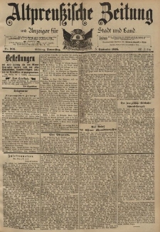Altpreussische Zeitung, Nr. 208 Donnerstag 5 September 1895, 47. Jahrgang