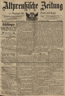 Altpreussische Zeitung, Nr. 209 Freitag 6 September 1895, 47. Jahrgang