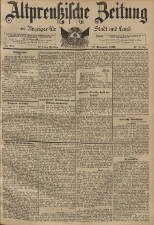Altpreussische Zeitung, Nr. 215 Freitag 13 September 1895, 47. Jahrgang