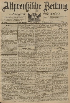 Altpreussische Zeitung, Nr. 223 Sonntag 22 September 1895, 47. Jahrgang