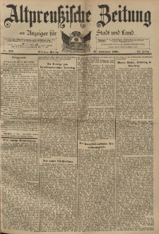 Altpreussische Zeitung, Nr. 227 Freitag 27 September 1895, 47. Jahrgang