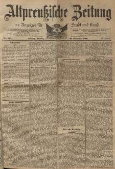 Altpreussische Zeitung, Nr. 229 Sonntag 29 September 1895, 47. Jahrgang