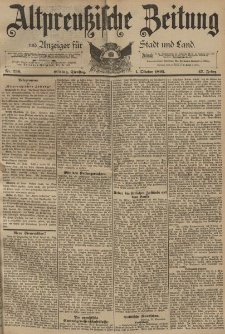 Altpreussische Zeitung, Nr. 230 Dienstag 1 Oktober 1895, 47. Jahrgang