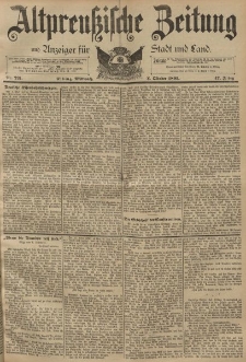 Altpreussische Zeitung, Nr. 231 Mittwoch 2 Oktober 1895, 47. Jahrgang