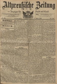 Altpreussische Zeitung, Nr. 233 Freitag 4 Oktober 1895, 47. Jahrgang