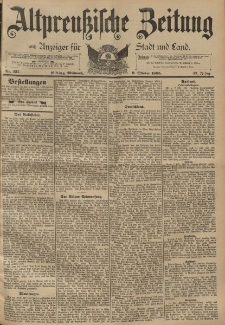 Altpreussische Zeitung, Nr. 237 Mittwoch 9 Oktober 1895, 47. Jahrgang