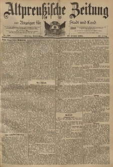 Altpreussische Zeitung, Nr. 238 Donnerstag 10 Oktober 1895, 47. Jahrgang