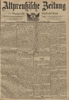 Altpreussische Zeitung, Nr. 241 Sonntag 13 Oktober 1895, 47. Jahrgang