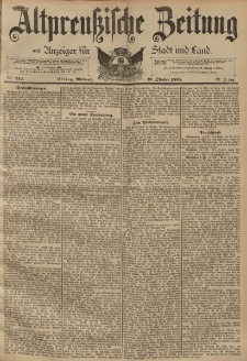 Altpreussische Zeitung, Nr. 243 Mittwoch 16 Oktober 1895, 47. Jahrgang