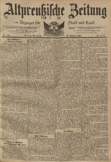 Altpreussische Zeitung, Nr. 246 Sonnabend 19 Oktober 1895, 47. Jahrgang