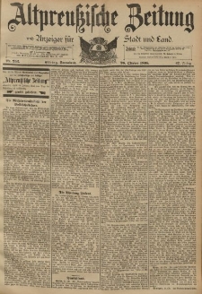 Altpreussische Zeitung, Nr. 252 Sonnabend 26 Oktober 1895, 47. Jahrgang