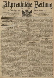 Altpreussische Zeitung, Nr. 253 Sonntag 27 Oktober 1895, 47. Jahrgang