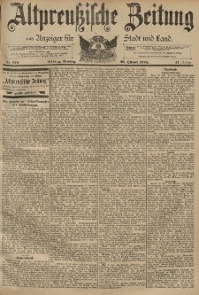 Altpreussische Zeitung, Nr. 254 Dienstag 29 Oktober 1895, 47. Jahrgang