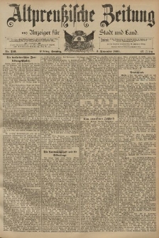 Altpreussische Zeitung, Nr. 259 Sonntag 3 November 1895, 47. Jahrgang