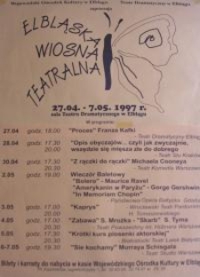 Elbląska Wiosna Teatralna - 27.04 - 07.05.1997 r.