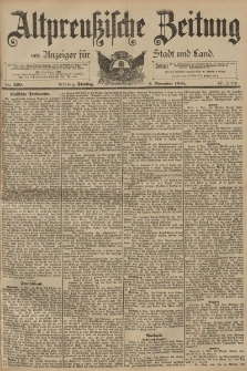 Altpreussische Zeitung, Nr. 260 Dienstag 5 November 1895, 47. Jahrgang