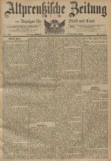 Altpreussische Zeitung, Nr. 261 Mittwoch 6 November 1895, 47. Jahrgang