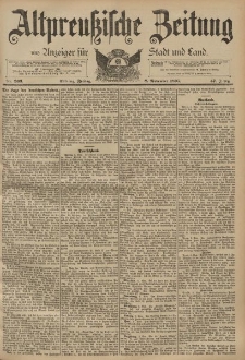 Altpreussische Zeitung, Nr. 263 Freitag 8 November 1895, 47. Jahrgang