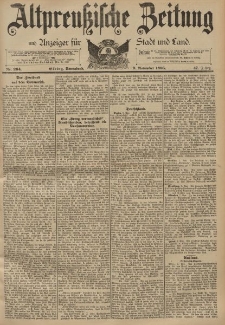 Altpreussische Zeitung, Nr. 264 Sonnabend 9 November 1895, 47. Jahrgang