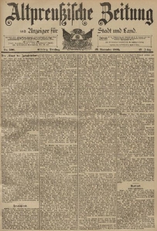 Altpreussische Zeitung, Nr. 266 Dienstag 12 November 1895, 47. Jahrgang