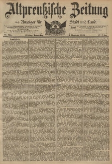 Altpreussische Zeitung, Nr. 268 Donnerstag 14 November 1895, 47. Jahrgang