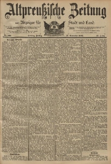 Altpreussische Zeitung, Nr. 269 Freitag 15 November 1895, 47. Jahrgang