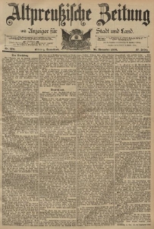 Altpreussische Zeitung, Nr. 270 Sonnabend 16 November 1895, 47. Jahrgang