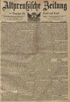 Altpreussische Zeitung, Nr. 271 Sonntag 17 November 1895, 47. Jahrgang