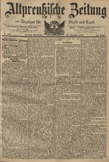 Altpreussische Zeitung, Nr. 275 Sonnabend 23 November 1895, 47. Jahrgang