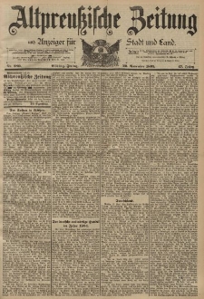 Altpreussische Zeitung, Nr. 280 Freitag 29 November 1895, 47. Jahrgang