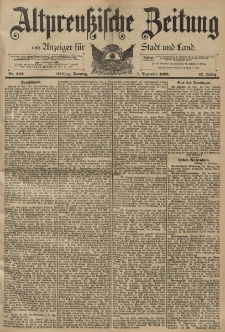 Altpreussische Zeitung, Nr. 282 Sonntag 1 Dezember 1895, 47. Jahrgang