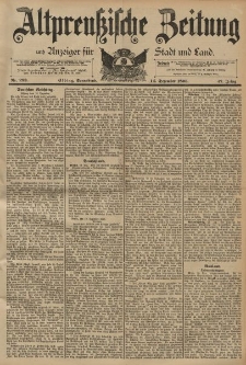 Altpreussische Zeitung, Nr. 293 Sonnabend 14 Dezember 1895, 47. Jahrgang