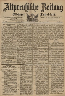 Altpreussische Zeitung, Nr. 300 Sonntag 22 Dezember 1895, 47. Jahrgang