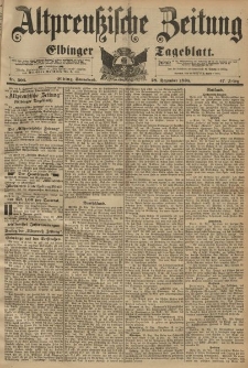 Altpreussische Zeitung, Nr. 303 Sonnabend 28 Dezember 1895, 47. Jahrgang