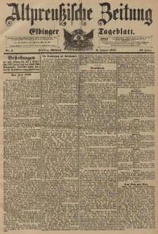 Altpreussische Zeitung, Nr. 4 Mittwoch 6 Januar 1897, 49. Jahrgang