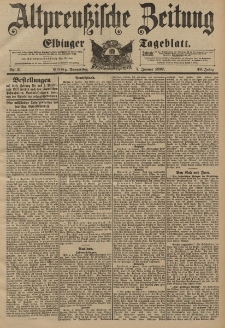 Altpreussische Zeitung, Nr. 5 Donnerstag 7 Januar 1897, 49. Jahrgang