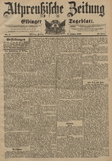 Altpreussische Zeitung, Nr. 6 Freitag 8 Januar 1897, 49. Jahrgang