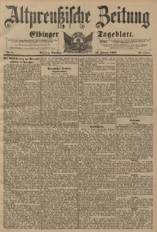 Altpreussische Zeitung, Nr. 9 Dienstag 12 Januar 1897, 49. Jahrgang