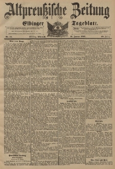 Altpreussische Zeitung, Nr. 10 Mittwoch 13 Januar 1897, 49. Jahrgang