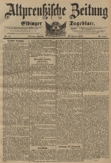 Altpreussische Zeitung, Nr. 15 Dienstag 19 Januar 1897, 49. Jahrgang