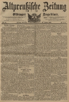 Altpreussische Zeitung, Nr. 16 Mittwoch 20 Januar 1897, 49. Jahrgang
