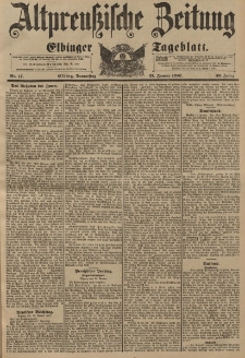 Altpreussische Zeitung, Nr. 17 Donnerstag 21 Januar 1897, 49. Jahrgang