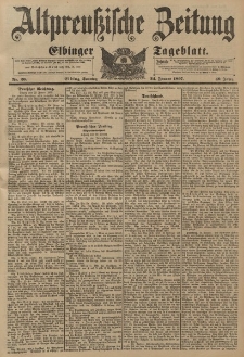 Altpreussische Zeitung, Nr. 20 Sonntag 24 Januar 1897, 49. Jahrgang