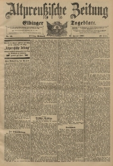 Altpreussische Zeitung, Nr. 22 Mittwoch 27 Januar 1897, 49. Jahrgang